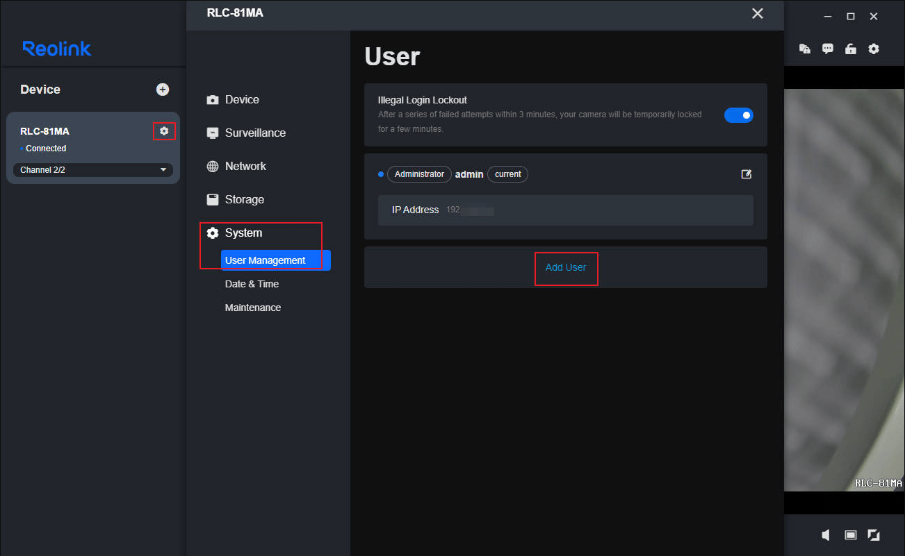add user on client