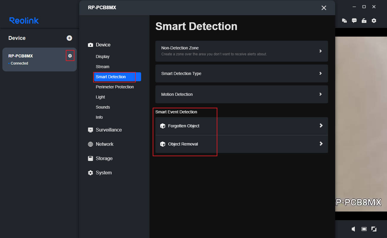 smart event detection client