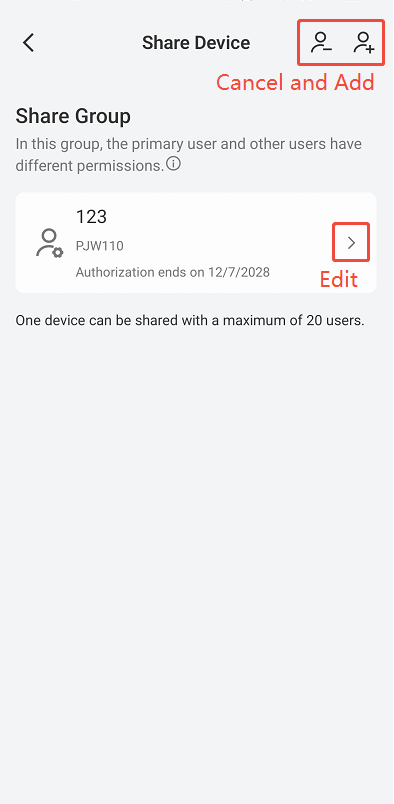 edit share device