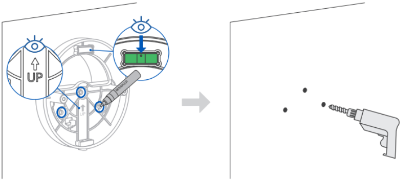 Mark and Drill Holes--Wall Mounting