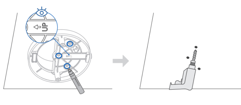 Mark and Drill Hole--Overhand Mounting