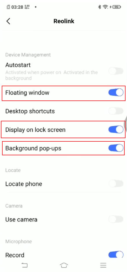 vivo permissions