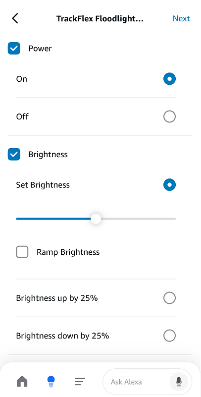 configure light settings
