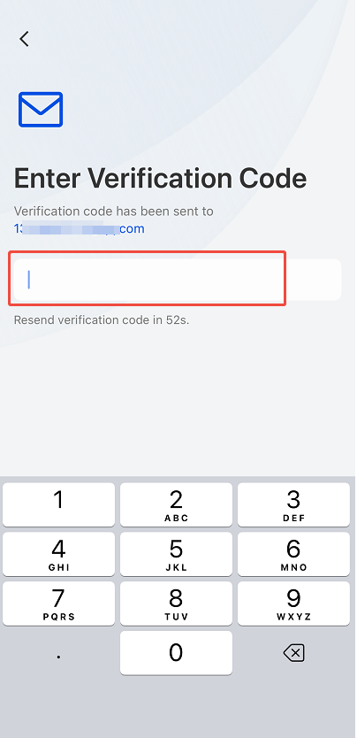 Enter the verification code