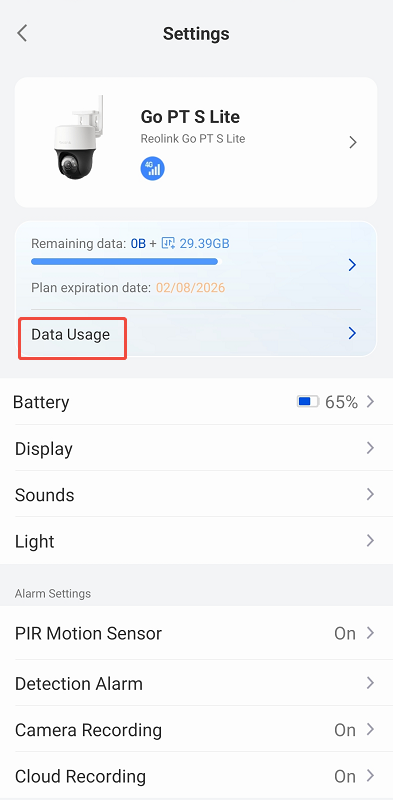 data usage