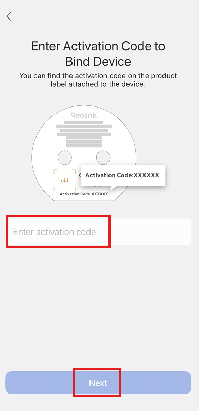 enter activation code
