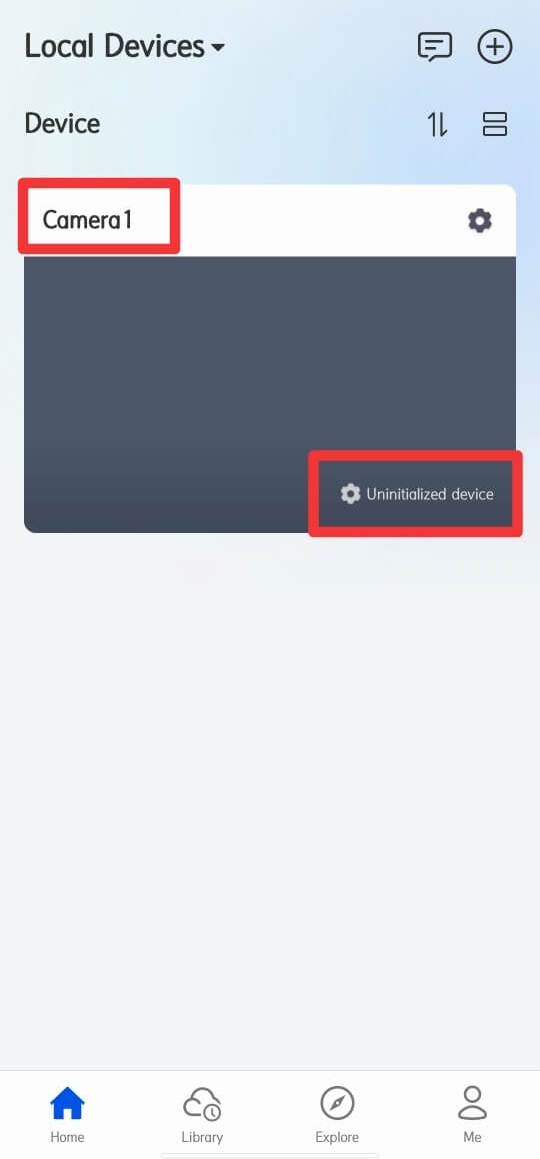 Tap on Uninitialized device