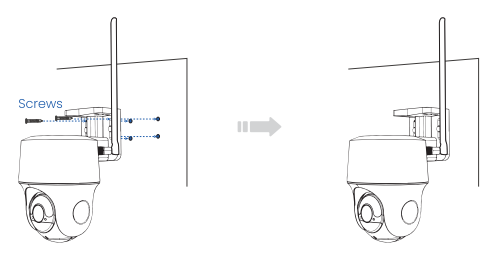 Secure camera with screws