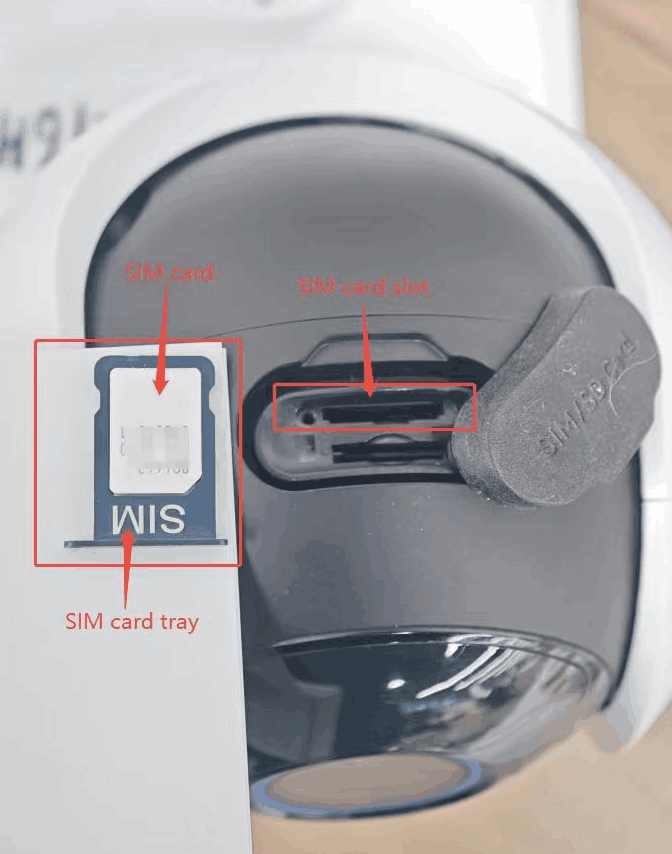 insert SIM card to tray