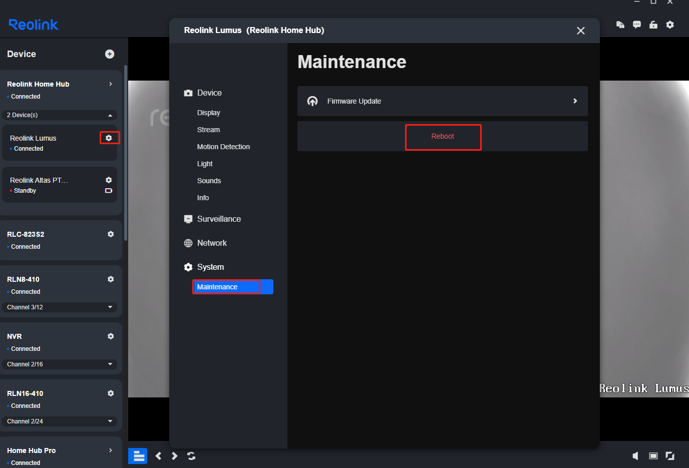 select the camera you want