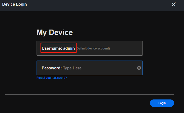 device password