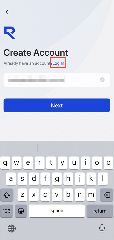 log in