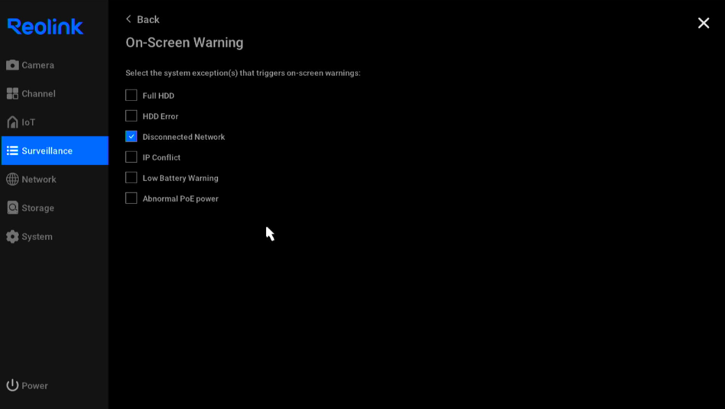 warning