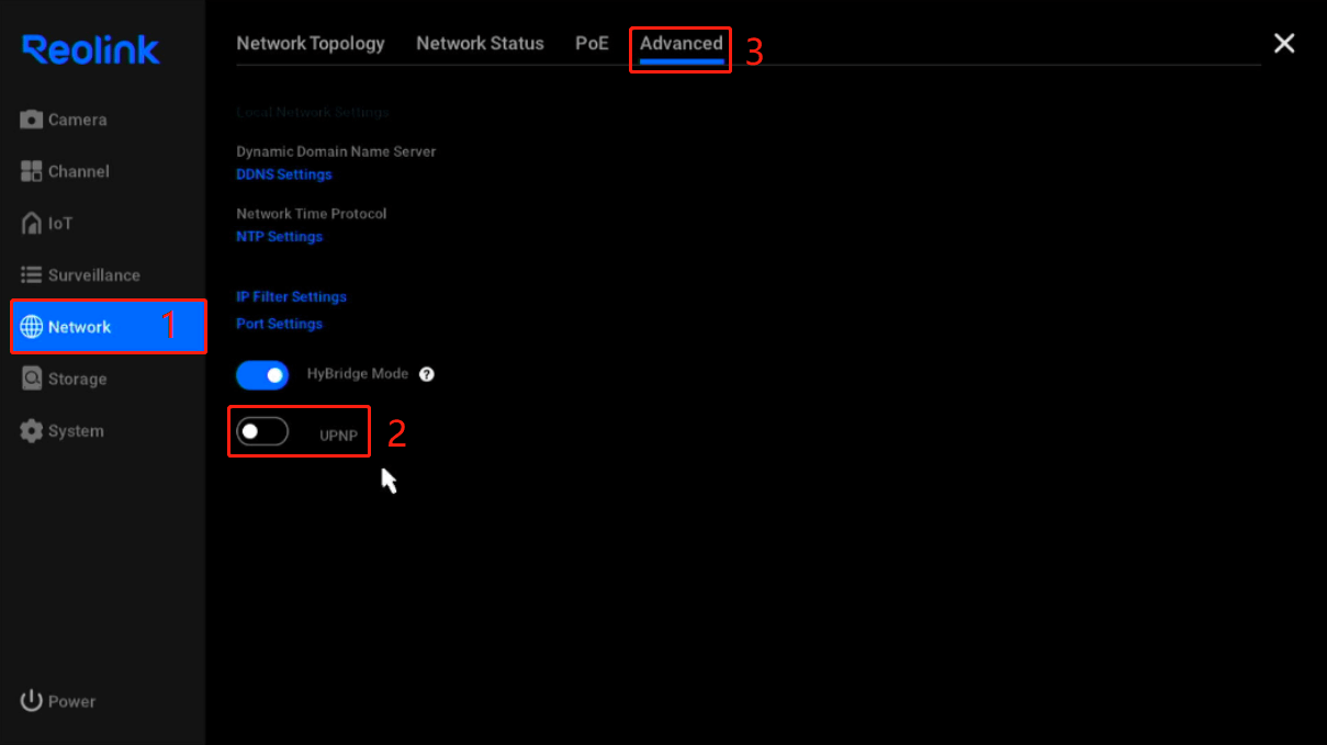 Enable or disable UPNP