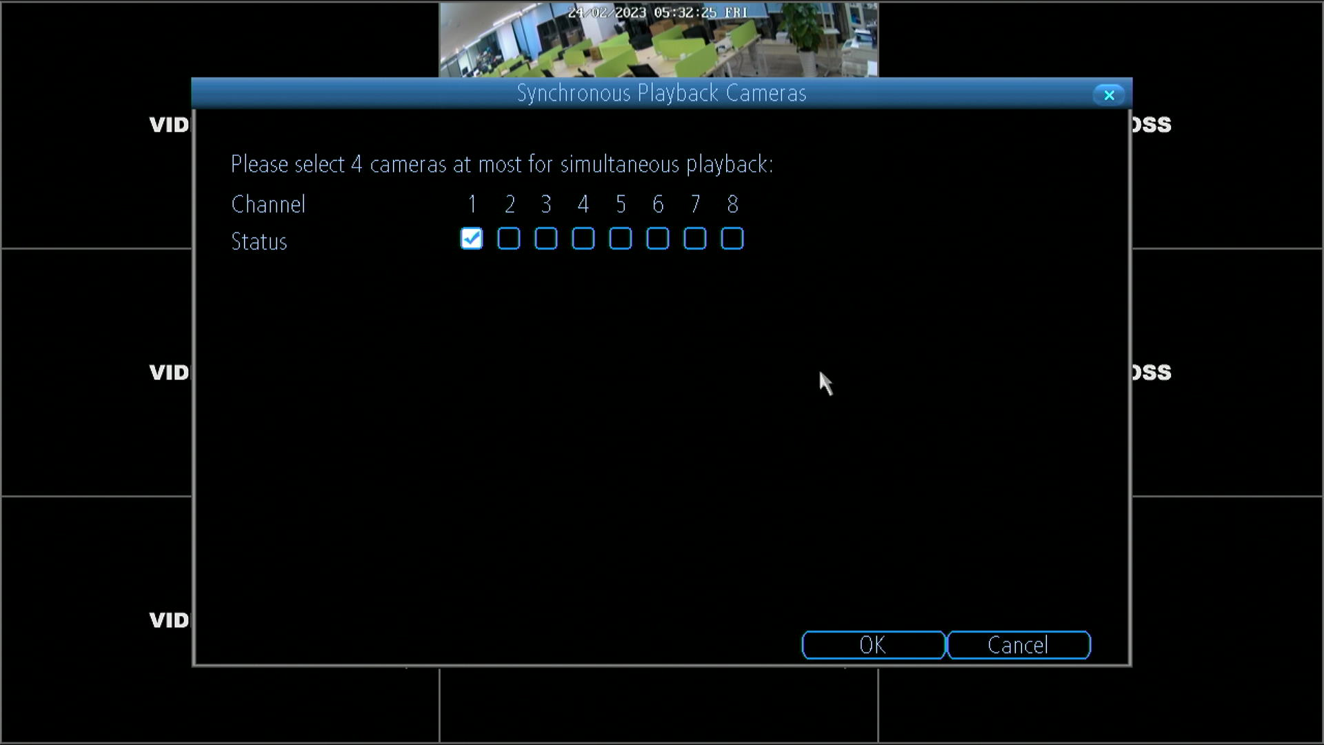 synchronous playback on nvr