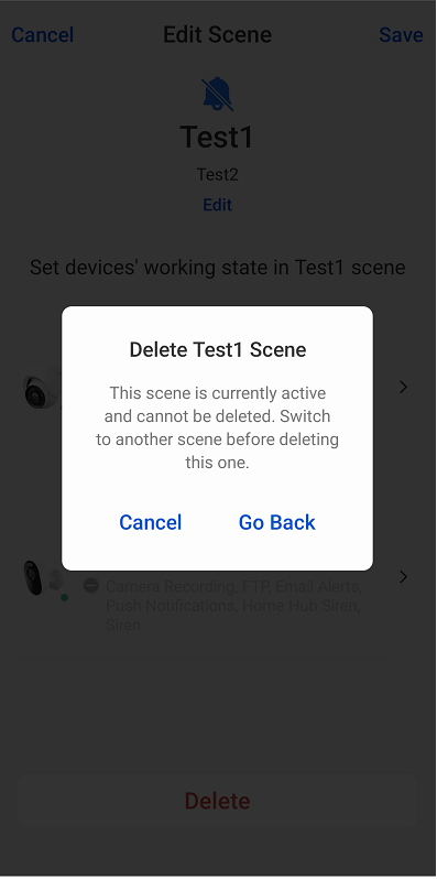 activate before delete scene