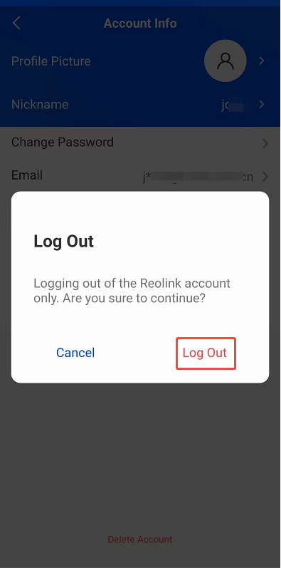 confirm logout
