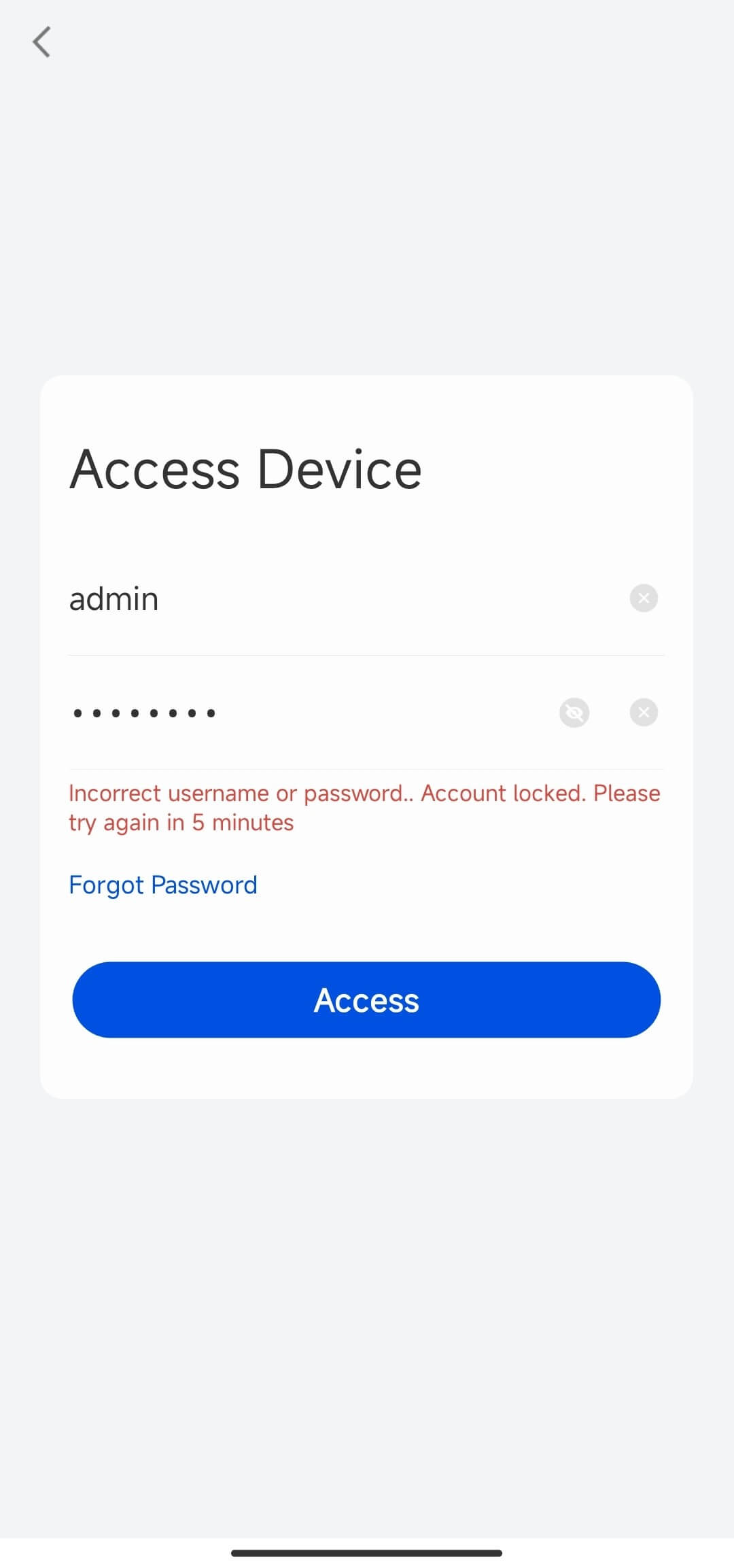 account locked