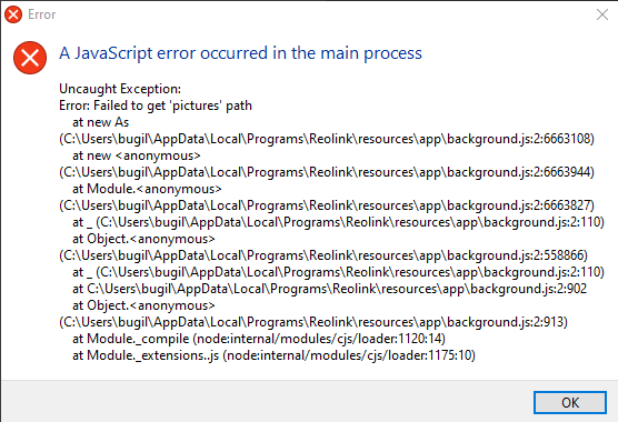 Failed to get pictures path