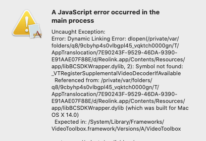 mac javascript error