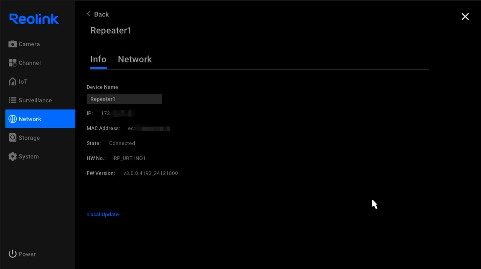 repeater info marked