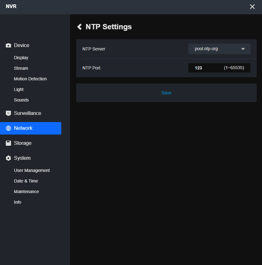 save the settings