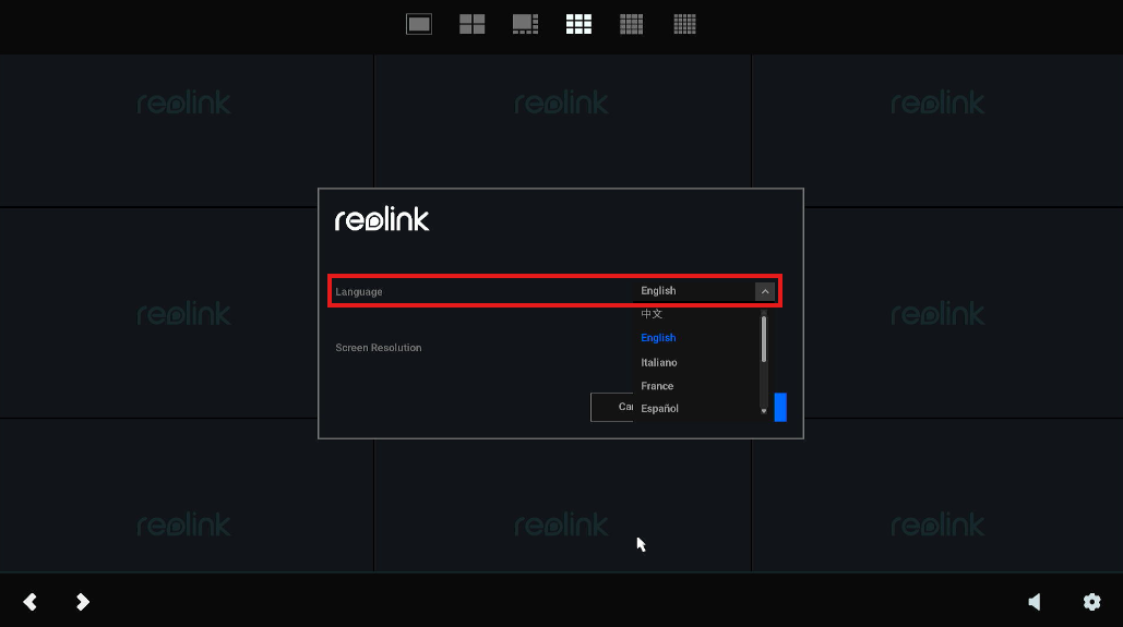 Language settings