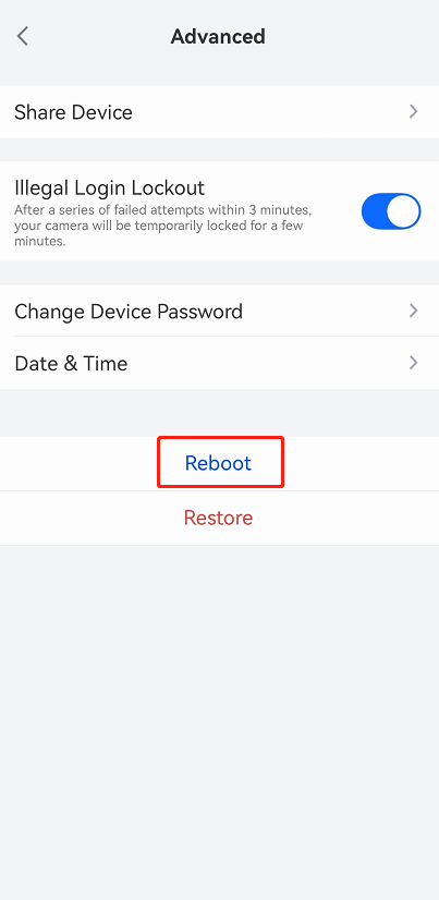 tap reboot
