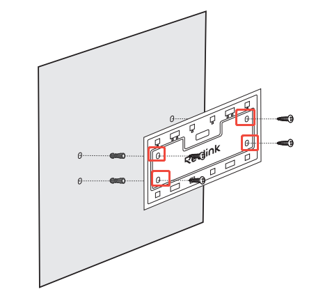 srews the mounting plate