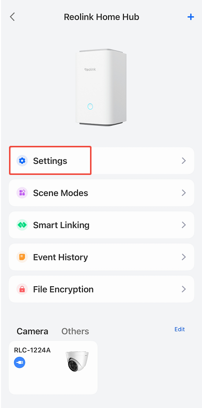 hub settings
