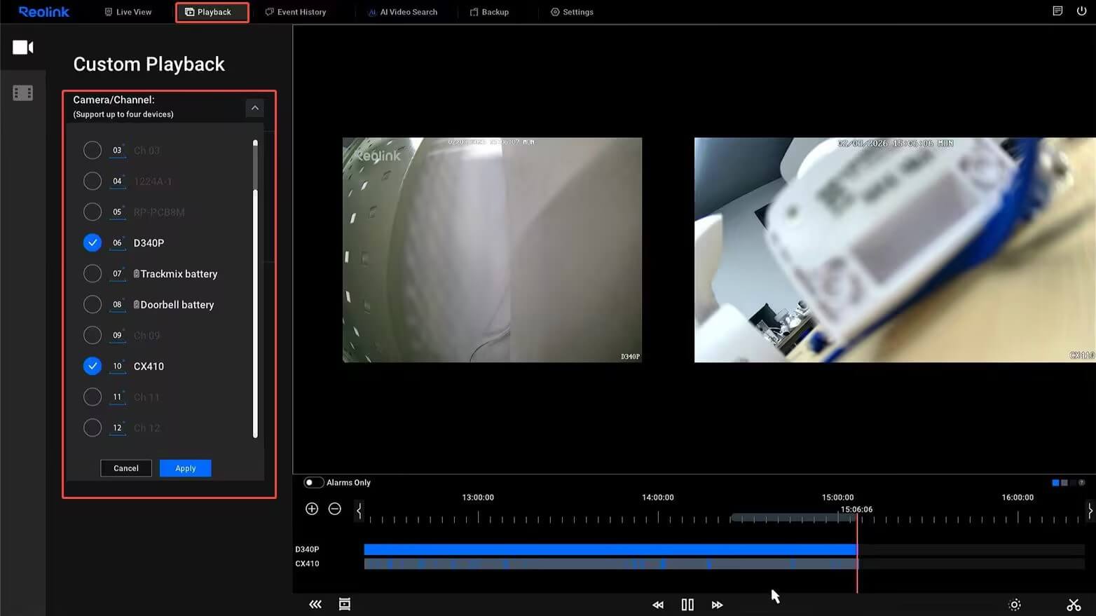 playback multiple