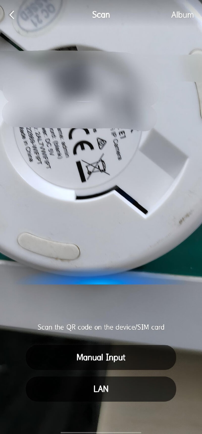 Scan QR code on camera