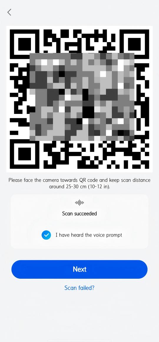 Scan QR code on screen