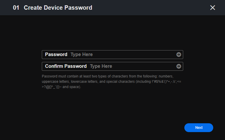 set password