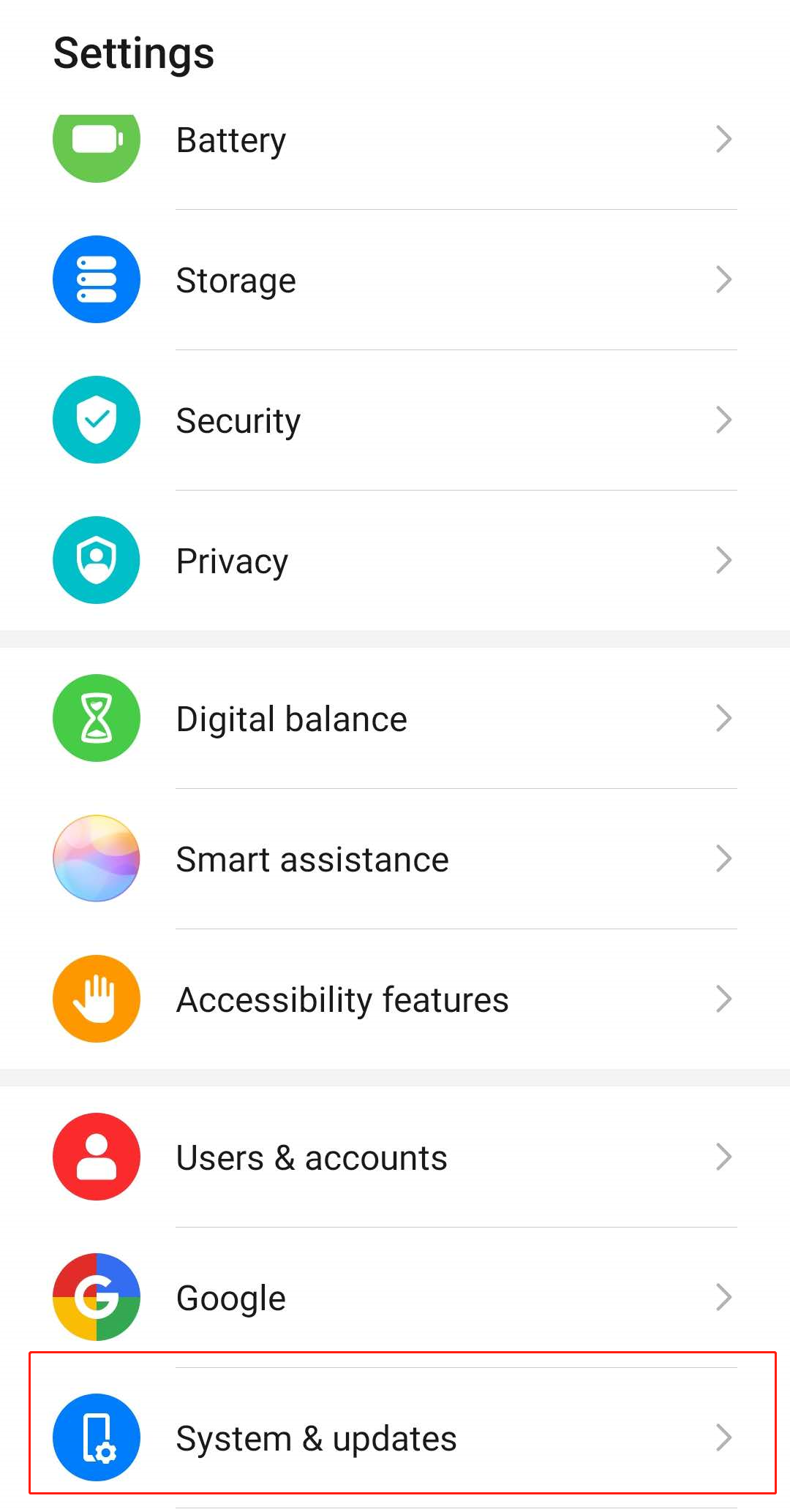 system updates