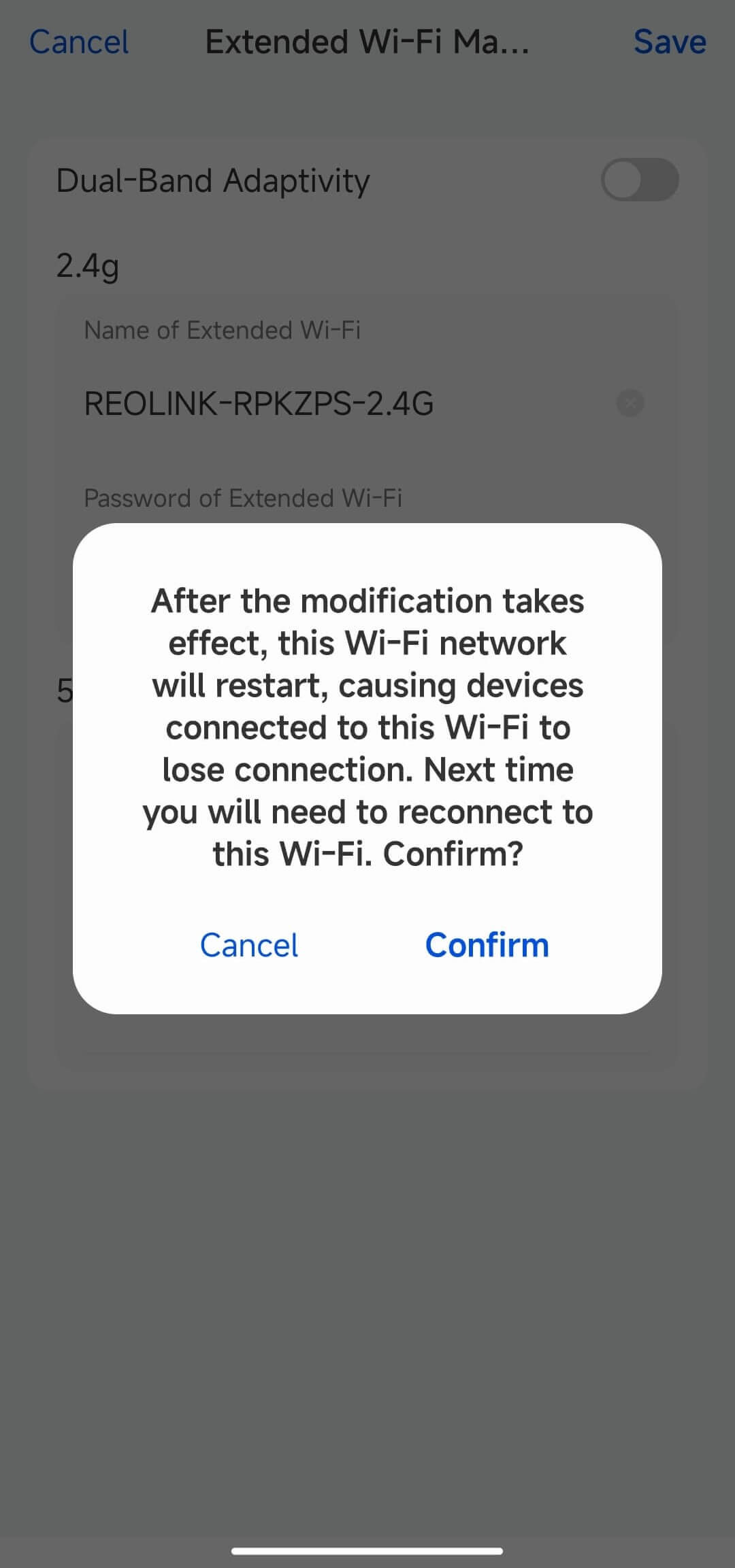 confirm wifi configuration