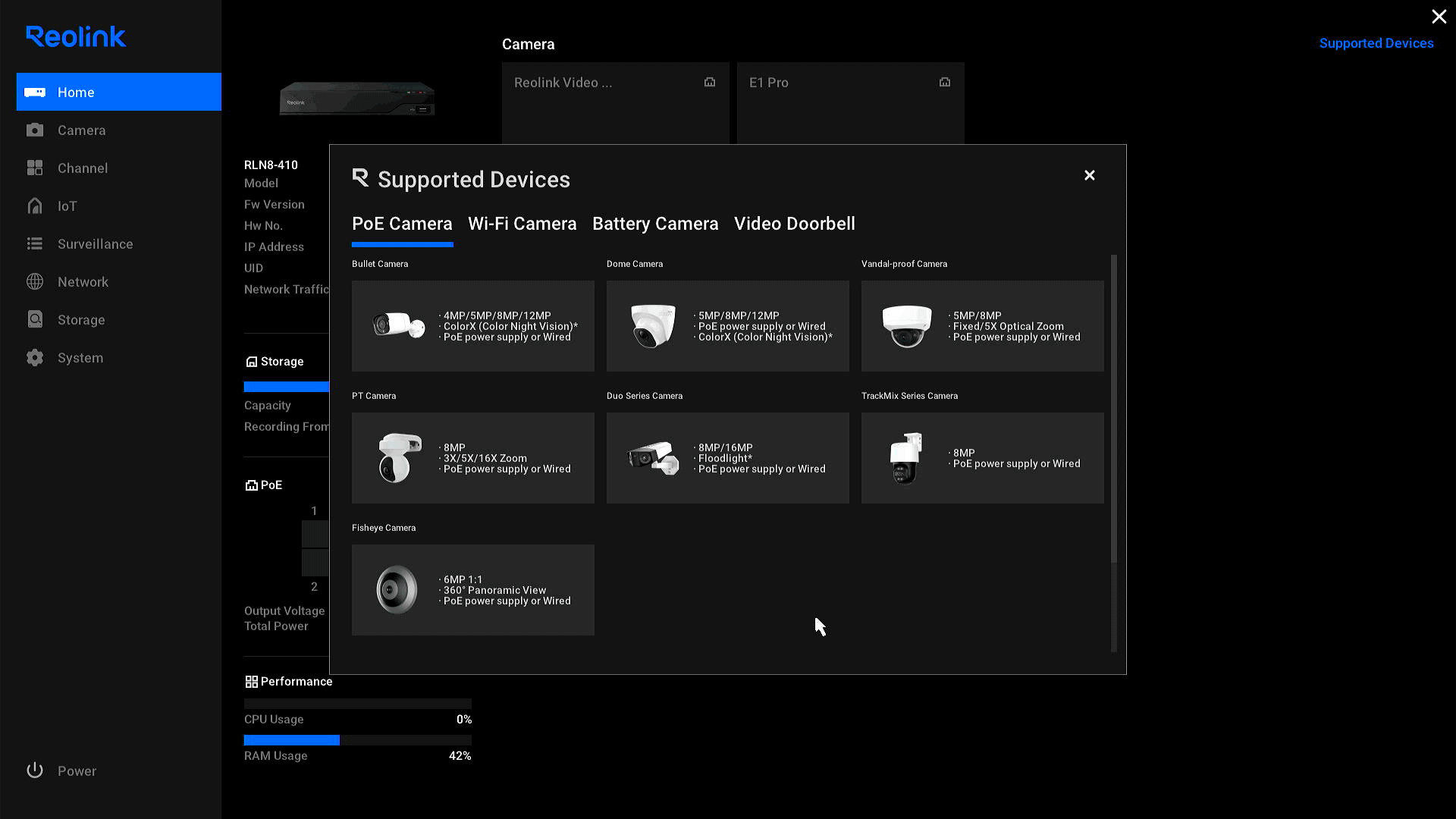 supported device（home page）