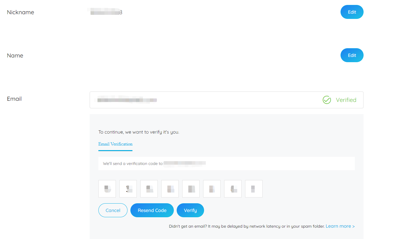 verify code