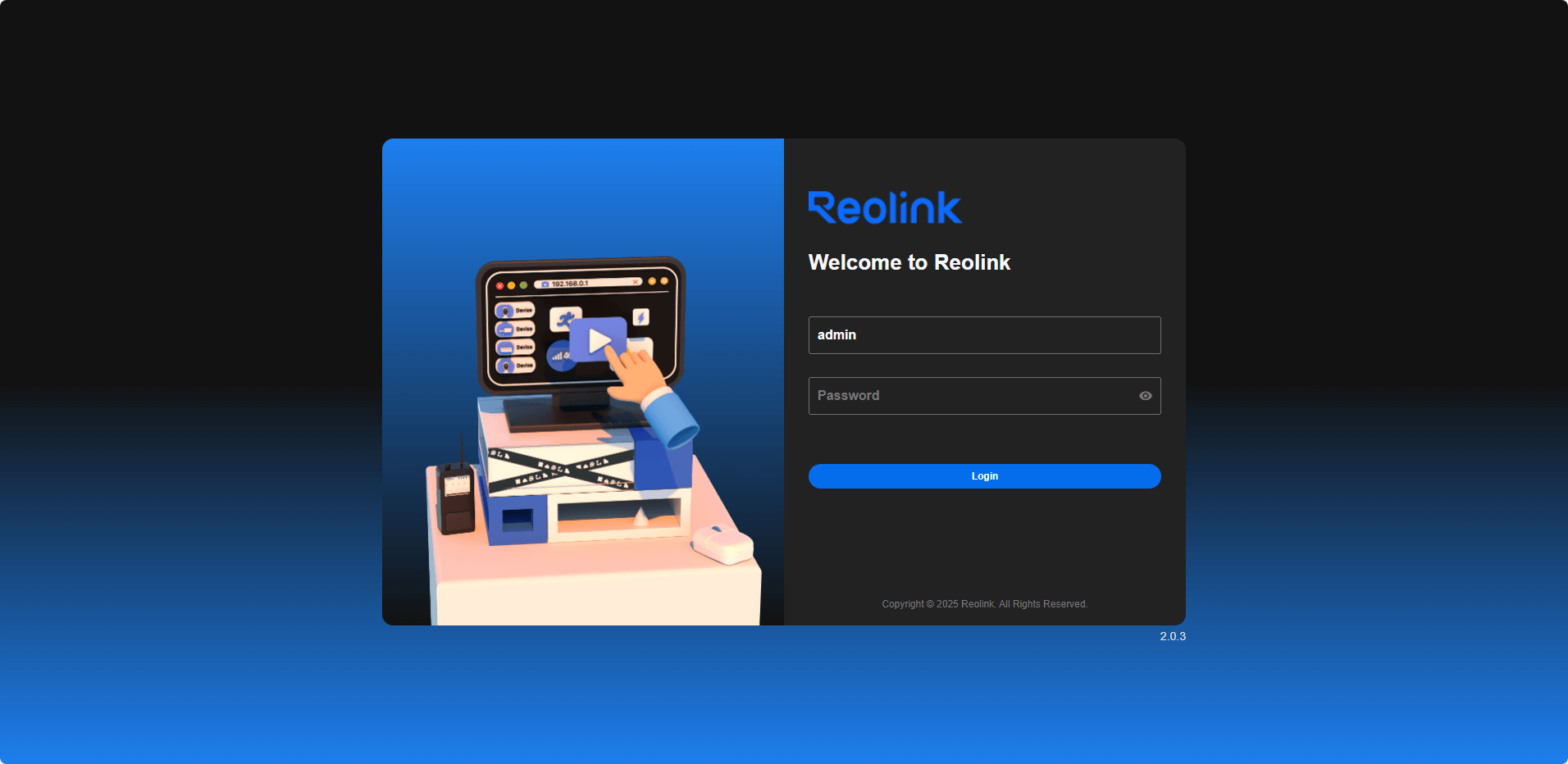 web interface