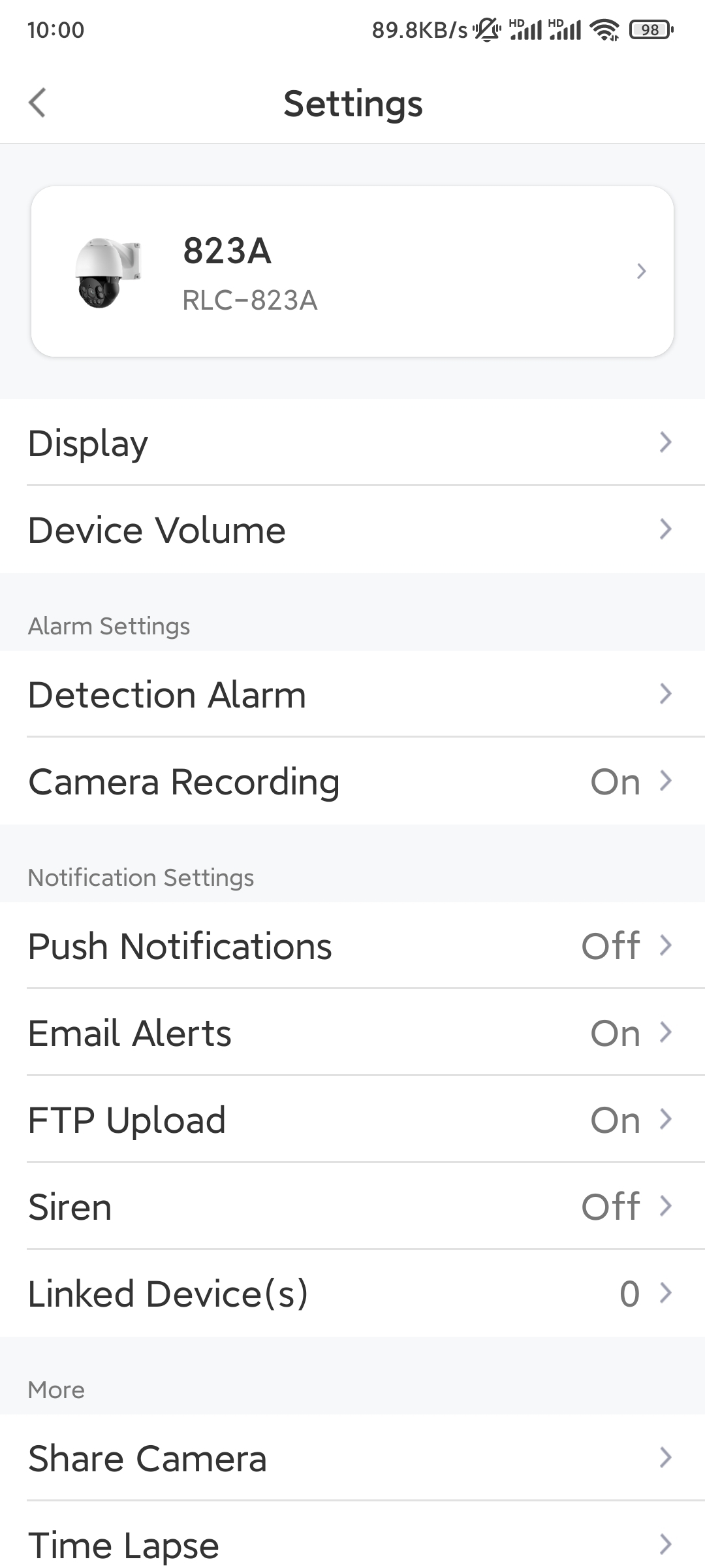 display