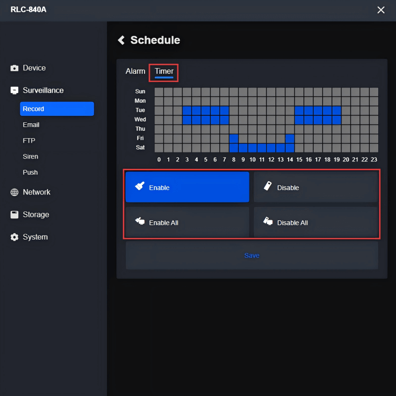 timer schedule