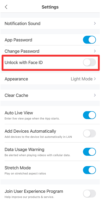 the face ID