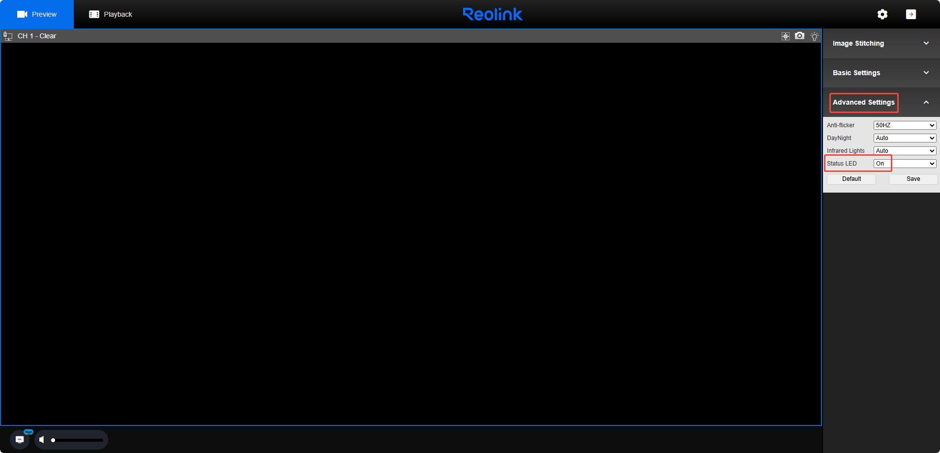 status light on web