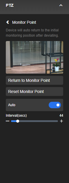 monitor point settings page