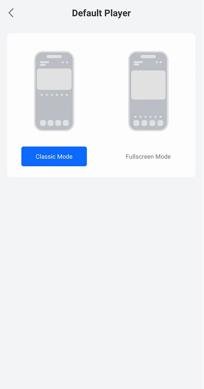 Classic mode and Fullscreen mode
