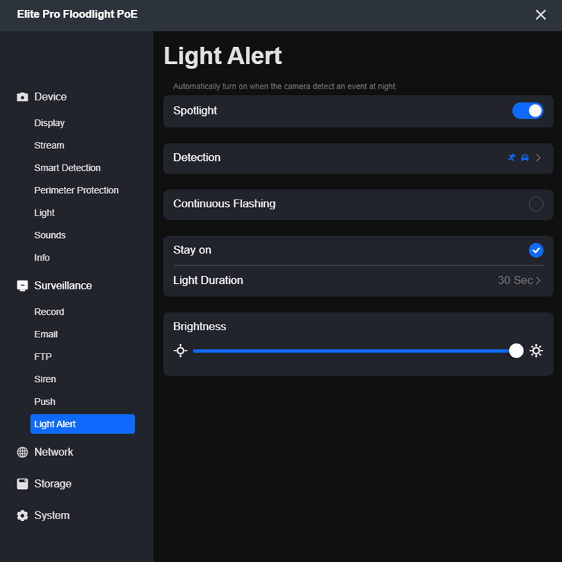 light alert