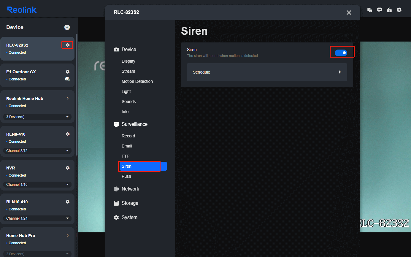 enable the siren