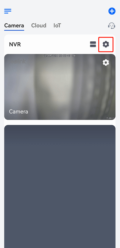 click NVR settings button