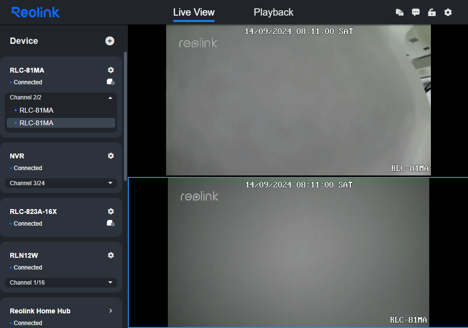 view the image of two lenses