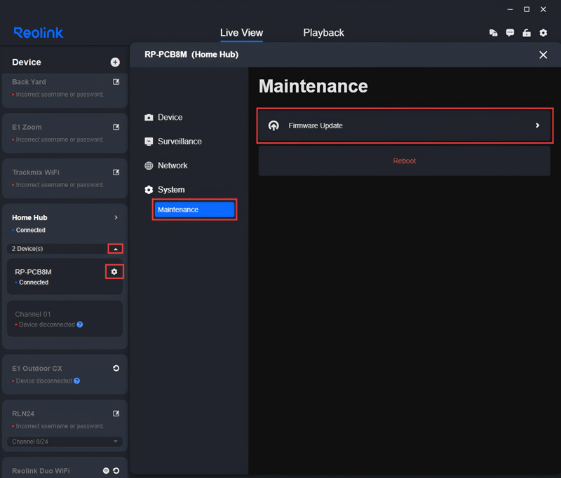 select specific camera